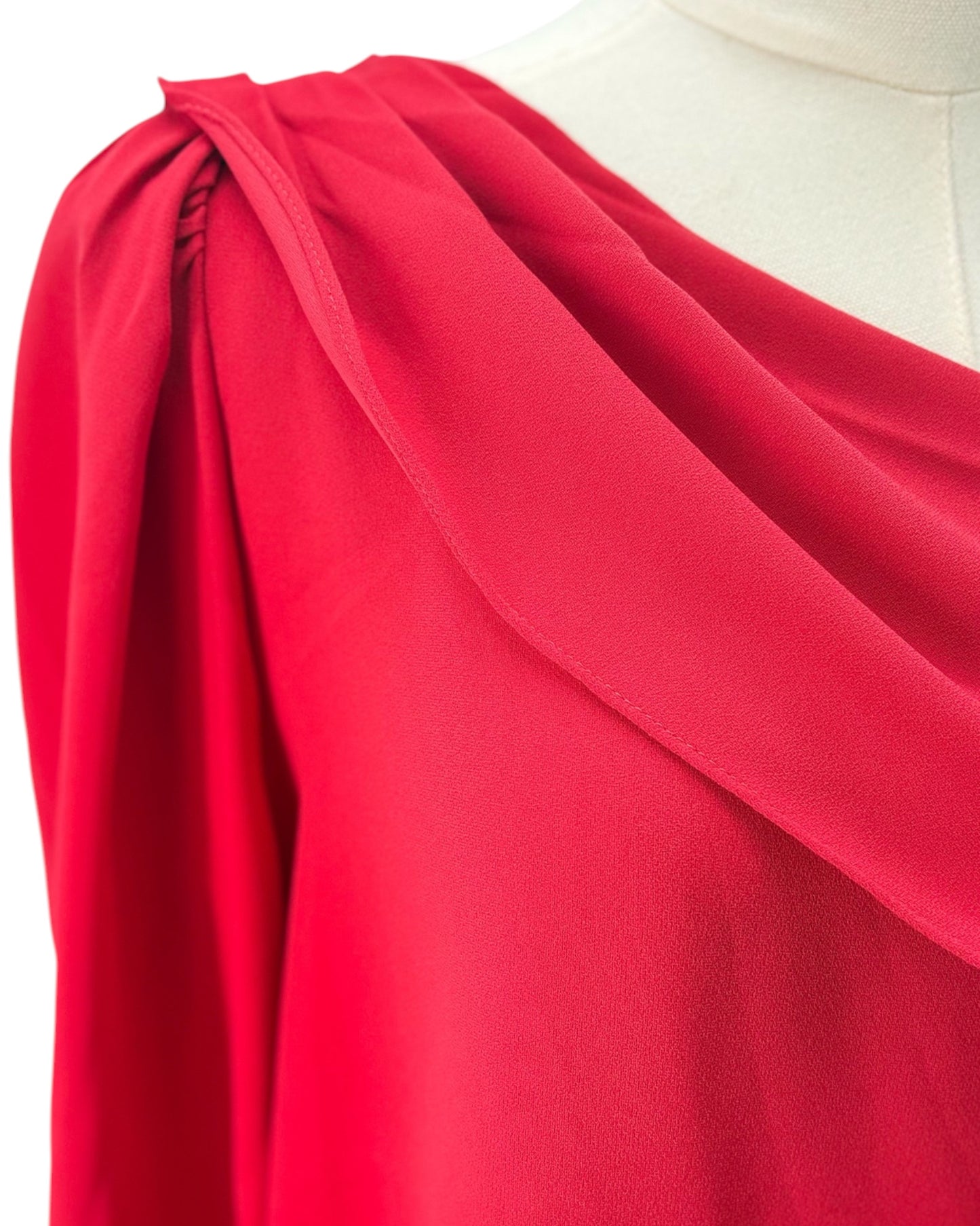 Trina Turk Off Shoulder Crepe Blouse