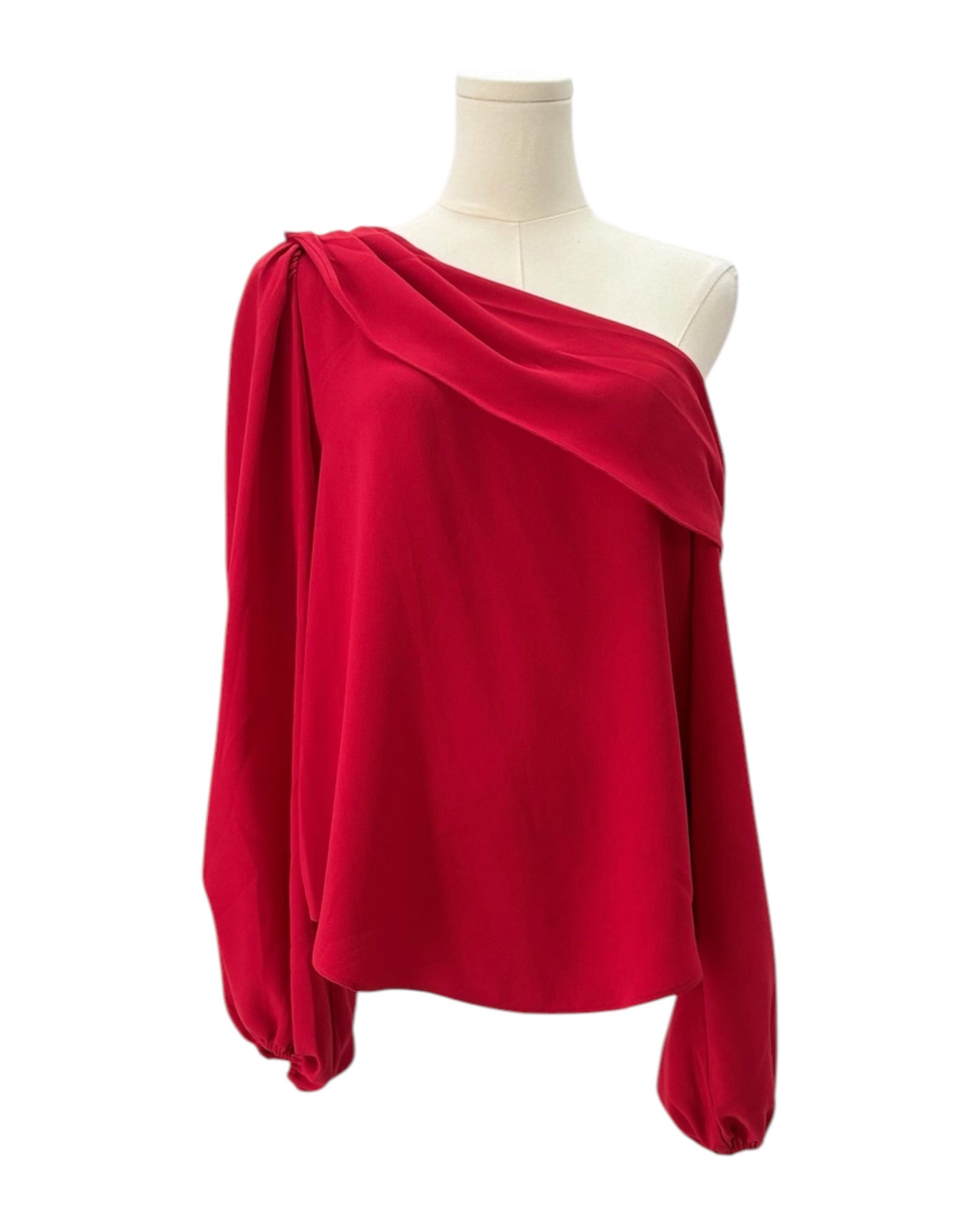Trina Turk Off Shoulder Crepe Blouse