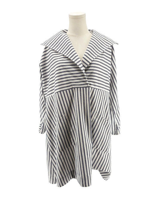 Striped mini dress on mannequin on a white background