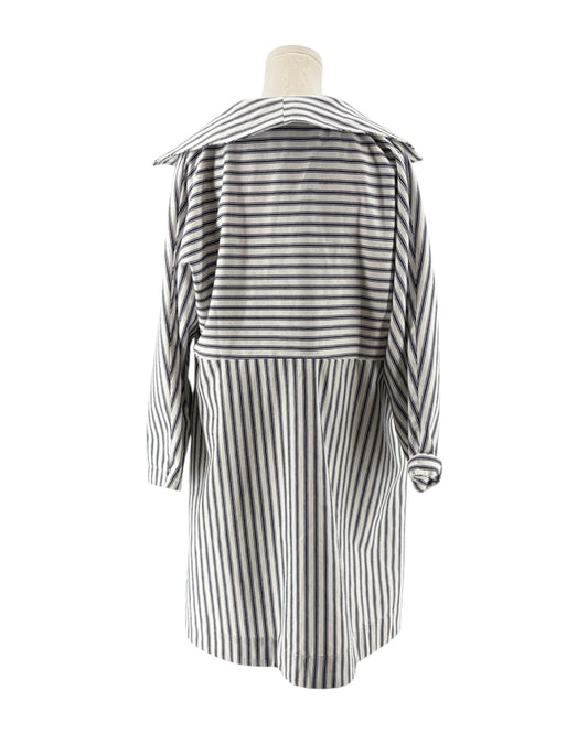 Striped mini dress on mannequin on a white background
