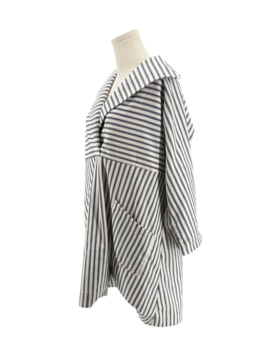 Striped mini dress on mannequin on a white background