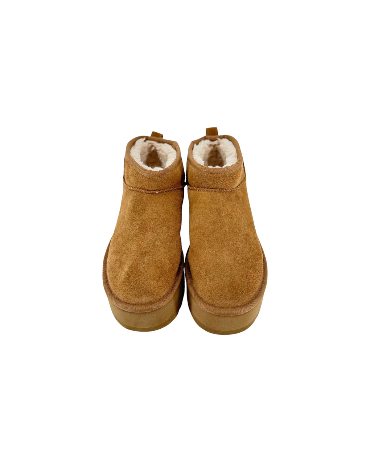 Brown Platform Boots with fur interior
