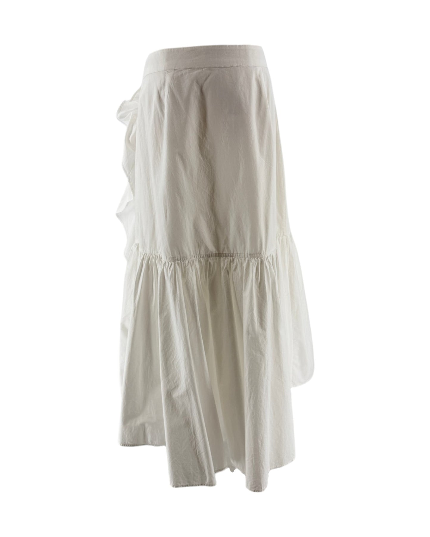 White skirt on a white background