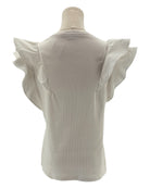 Veronica Beard Ruffle Sleeve Top