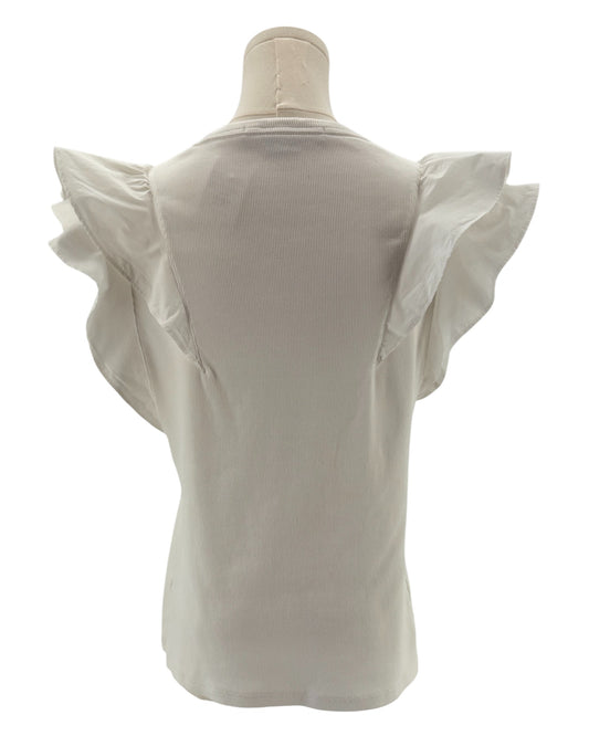 Veronica Beard Ruffle Sleeve Top