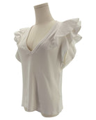 Veronica Beard Ruffle Sleeve Top
