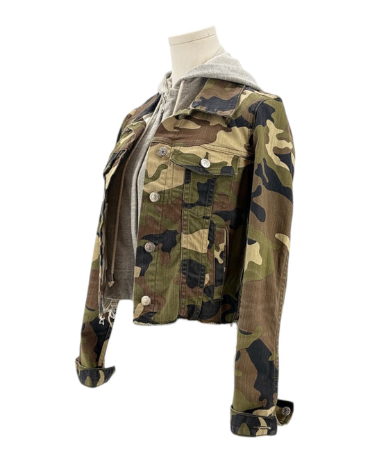 Veronica Beard Hooded Camo Jacket