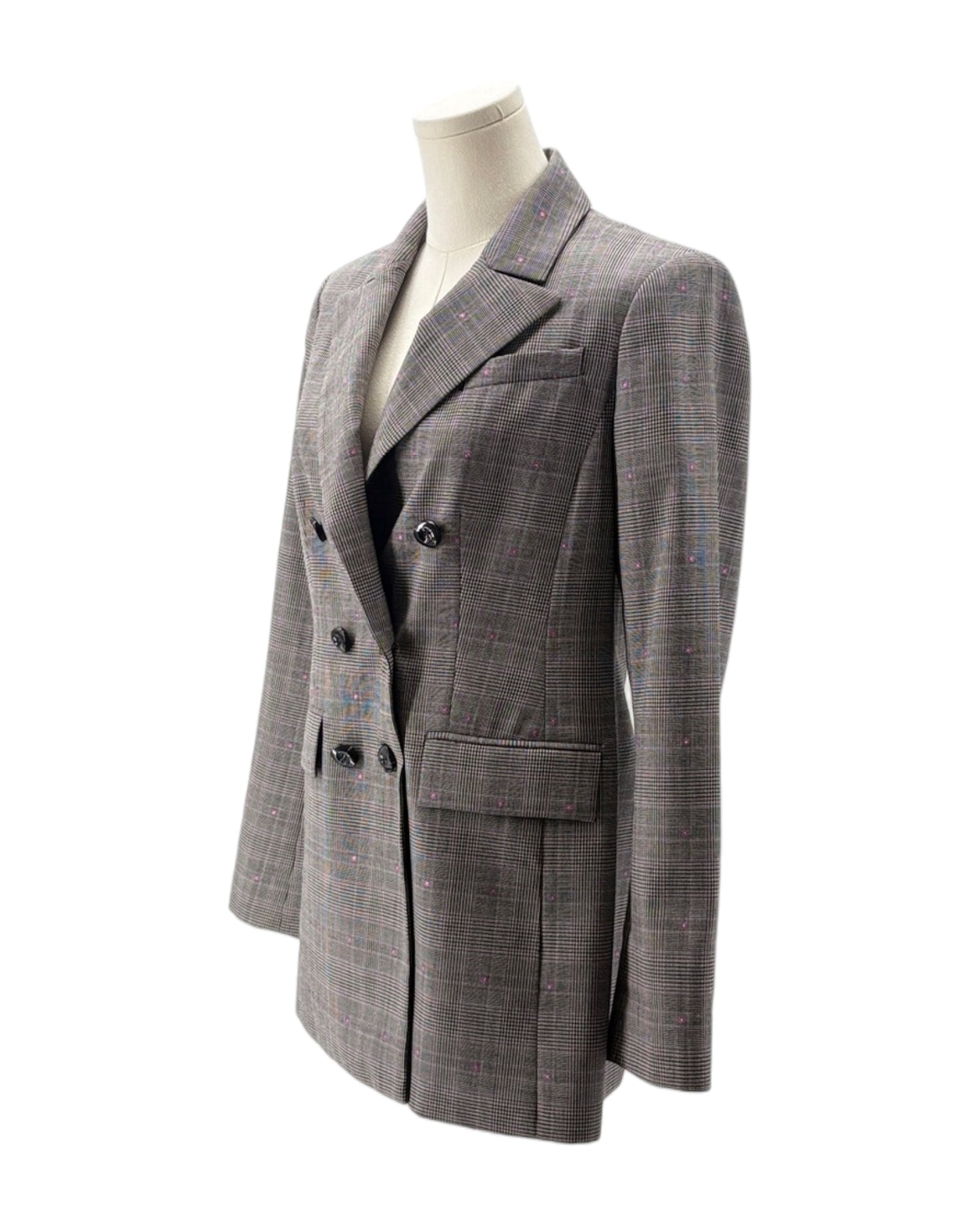 Worth Houndstooth Blazer with Flowers