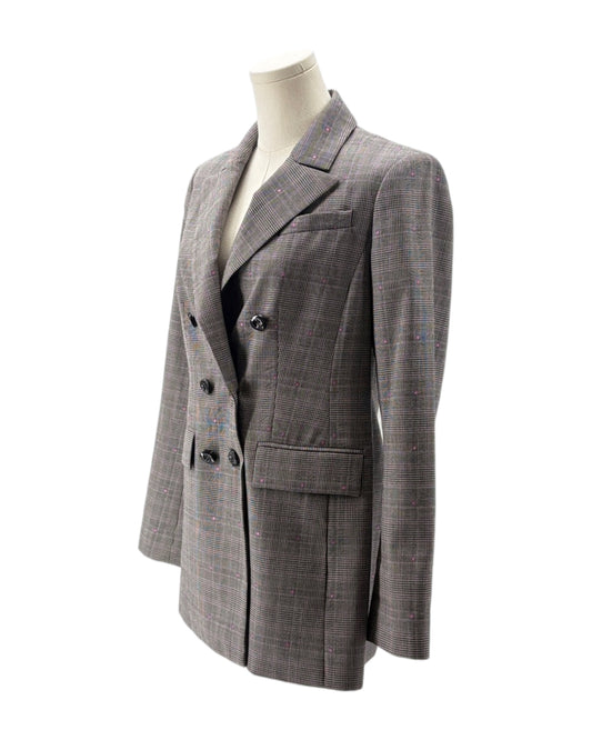 Worth Houndstooth Blazer with Flowers