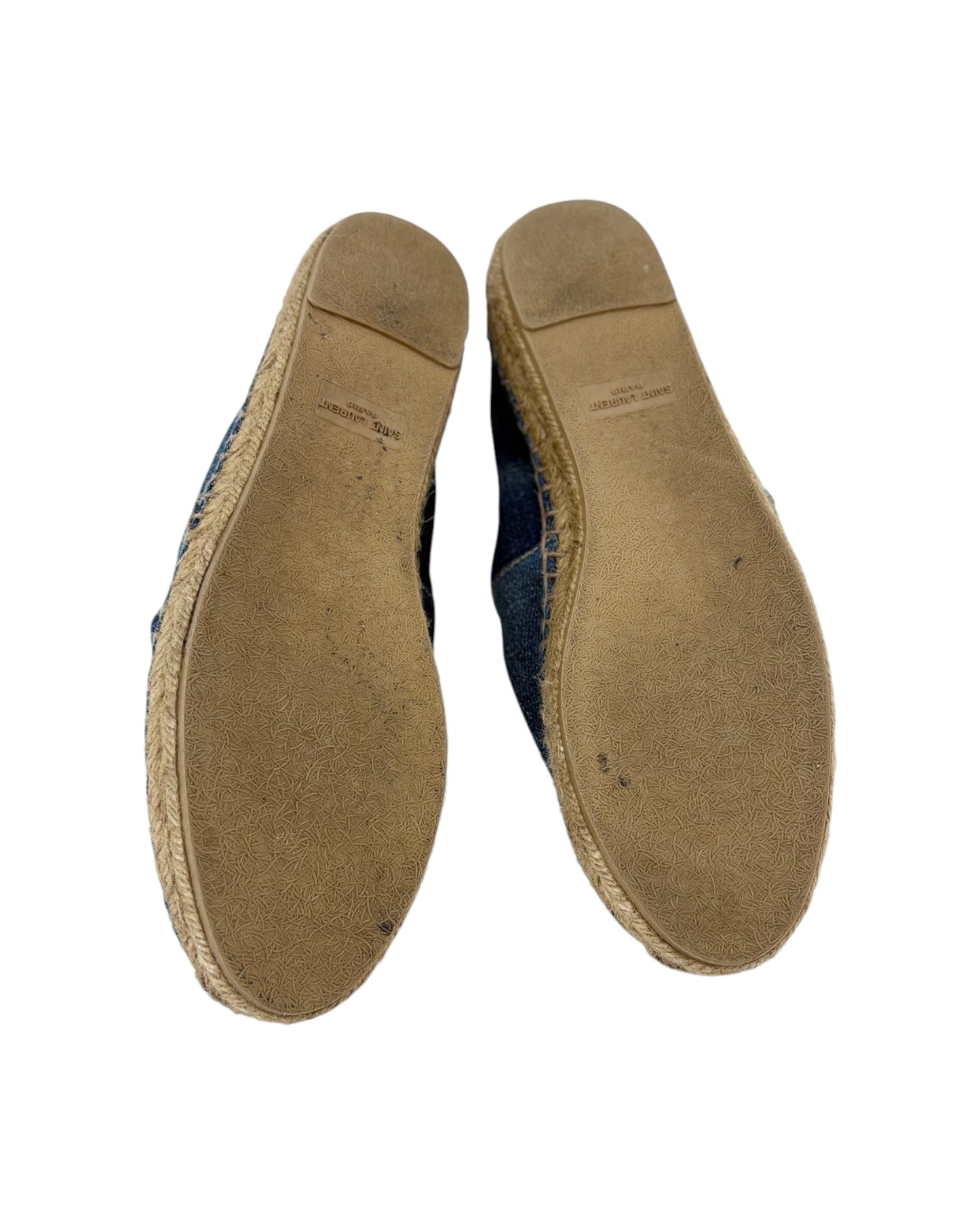 YSL Blue Denim Espadrille