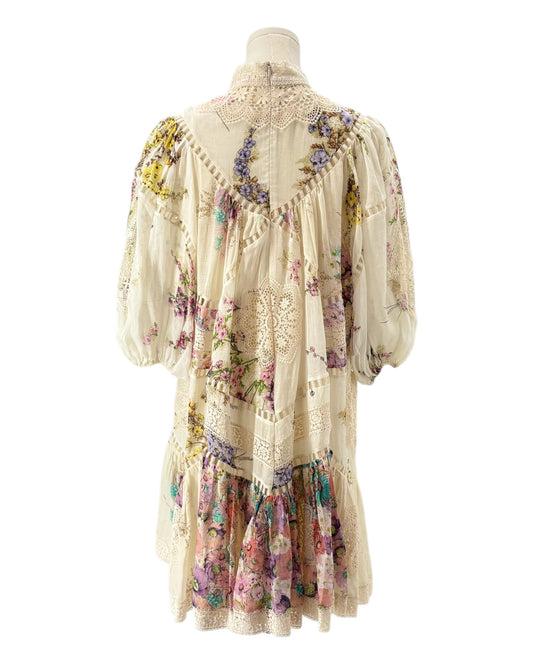 Zimmerman Jude Floral Lace Mini Dress