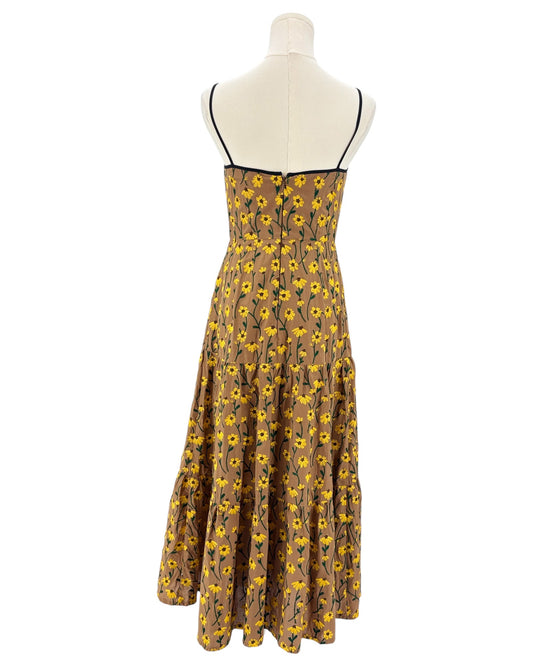 Pearl by Lela Rose yellow floral dress 