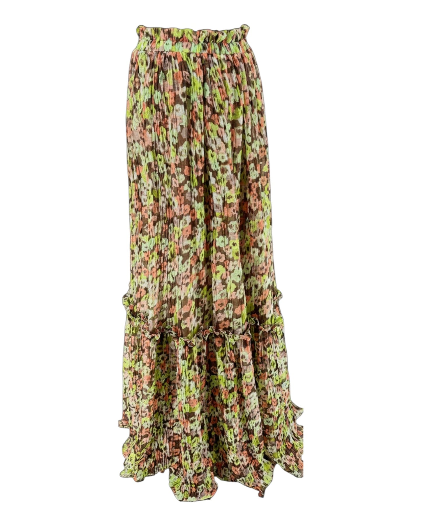 Sabina Musáyev Lush Skirt in Peach Print